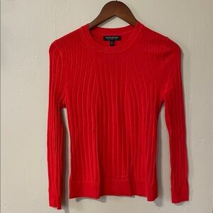 Banana Republic 100% Merino Wool Bright Red Knit Top